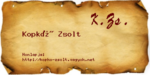 Kopkó Zsolt névjegykártya
