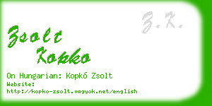 zsolt kopko business card
